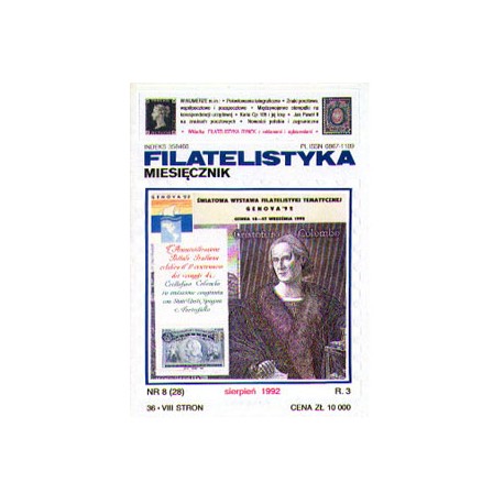 Filatelistyka 1992 nr 08