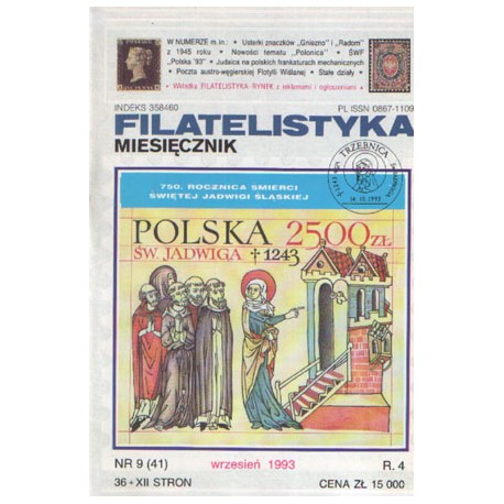 Filatelistyka 1993 nr 09