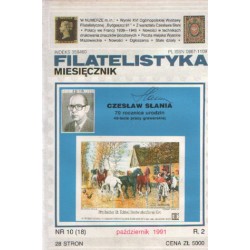 Filatelistyka 1991 nr 10 z autografem Cz. Słani